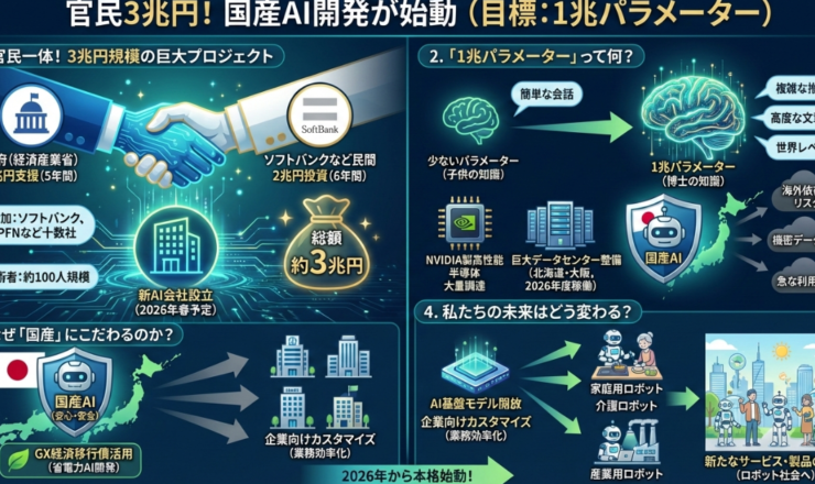 官民3兆円！国産AI開発が始動