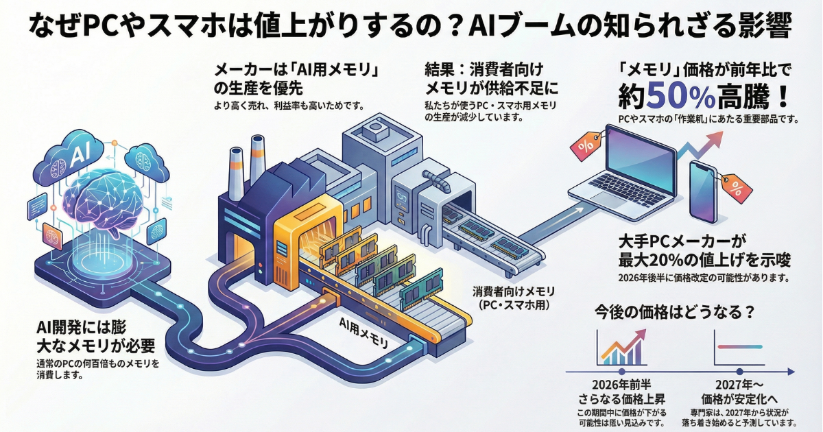 AIブームでPCとスマホが値上がり