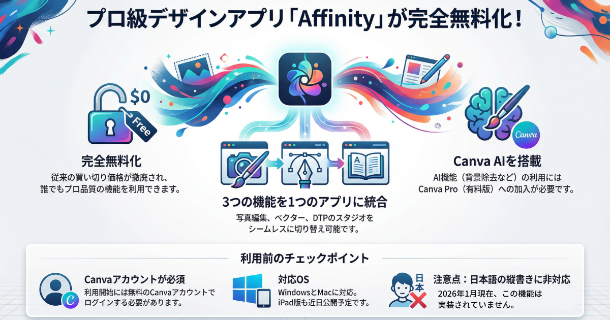 プロ級デザインアプリ Affinityが無料化