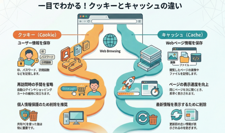 クッキーとキャッシュの違い