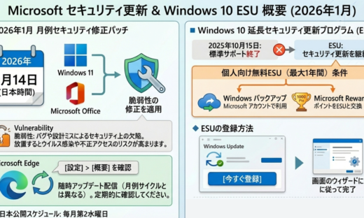 MS月例修正パッチ 1月14日に公開