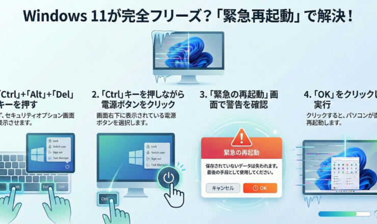 Windows11 緊急再起動の操作手順