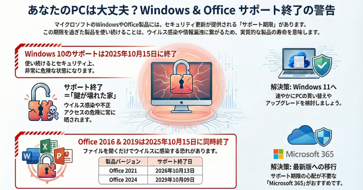 WindowsとOfficeのサポート期限