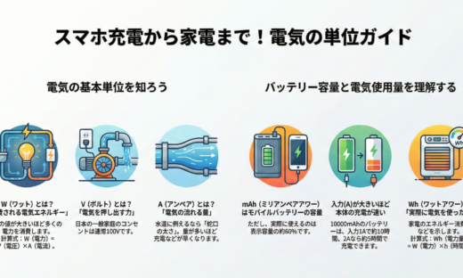 W(ワット) V(ボルト) A(アンペア)とは