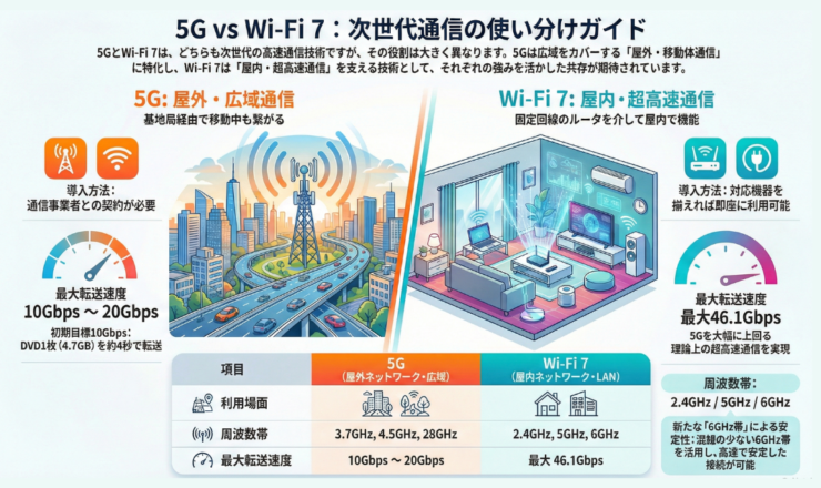 5GとWi-Fi7の違い