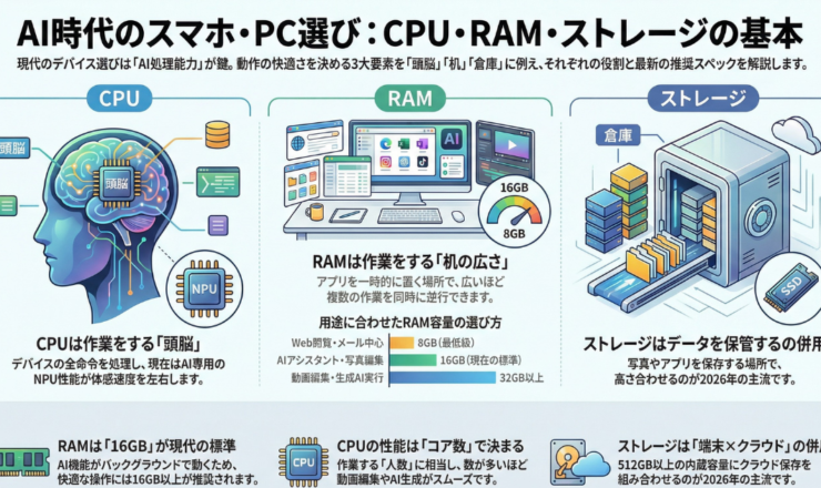 CPU・RAM・ストレージとは
