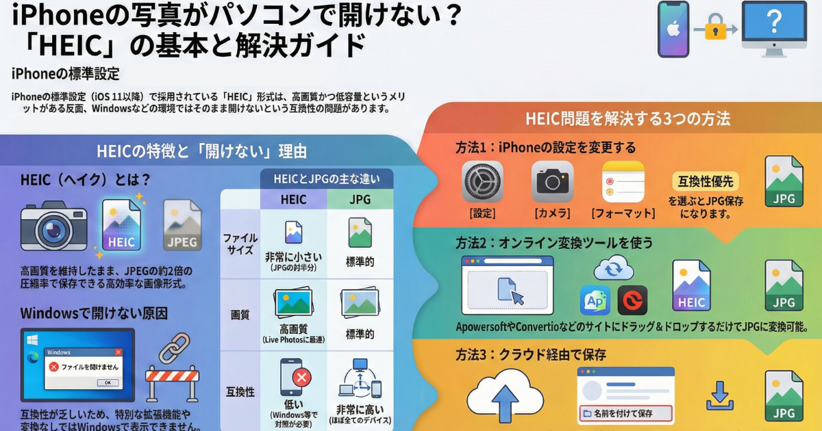 HEIC形式の写真を開く方法