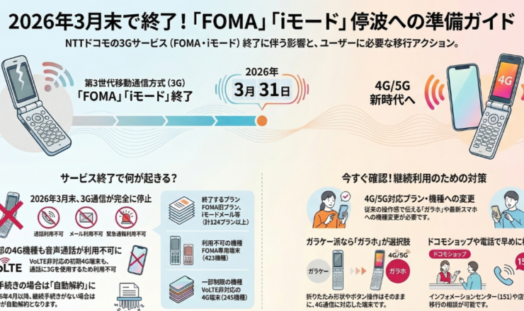 3Gサービス 2026年3月31日終了