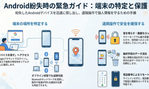 スマホ Android 紛失時の探し方