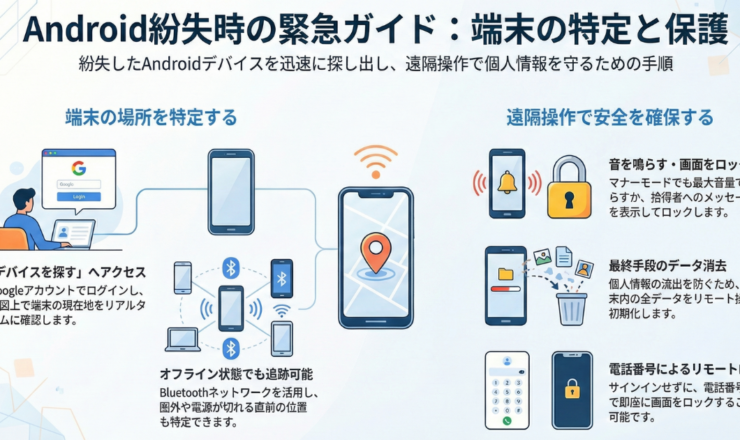 スマホ Android 紛失時の探し方