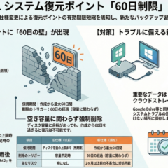 Windows11 復元ポイント60日制限の注意点
