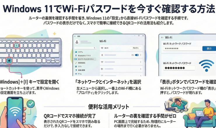 無線LANのパスワードを確認する方法