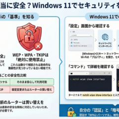 無線LANのセキュリティの種類を調べる方法
