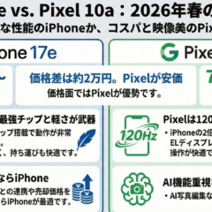 iPhone17eとPixel 10aの比較